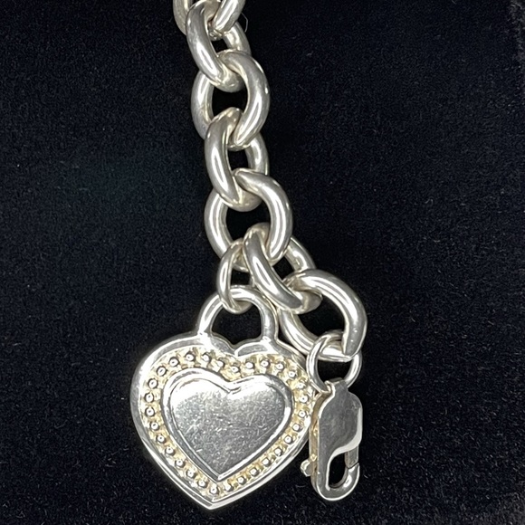 Judith Ripka Sterling Silver Bracelet with Heart Charm - Picture 4 of 10